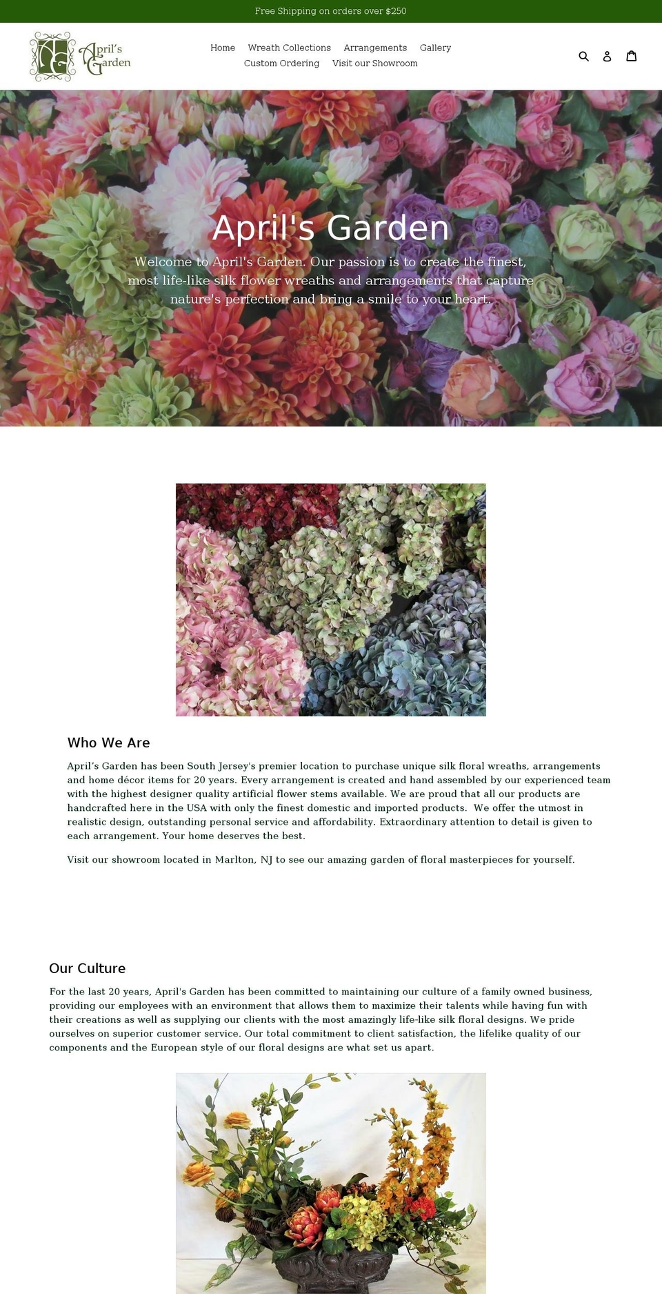 aprilsgardenonline.com — Shopify storefront screenshot