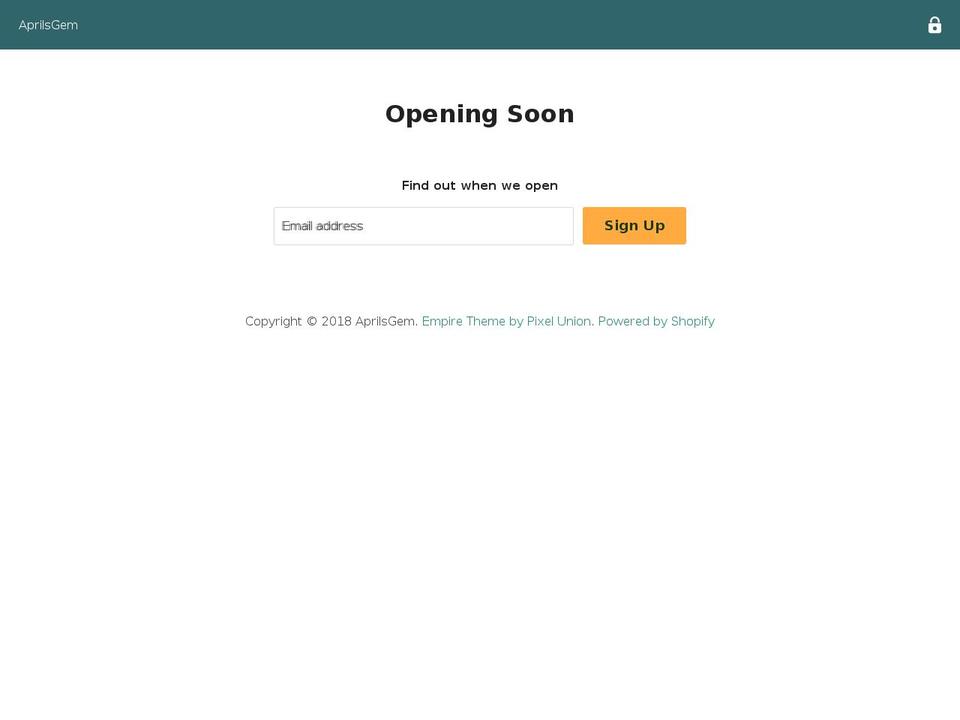 aprilsgem.com — Shopify storefront screenshot