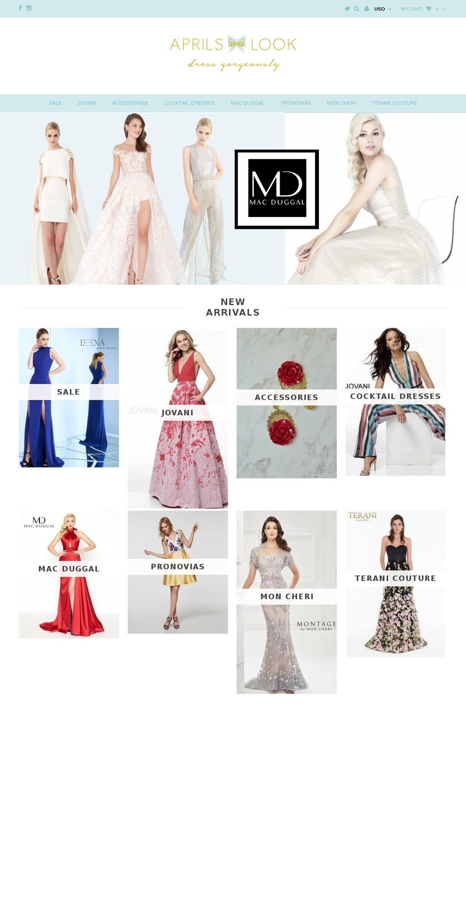 aprilslook.com shopify website screenshot
