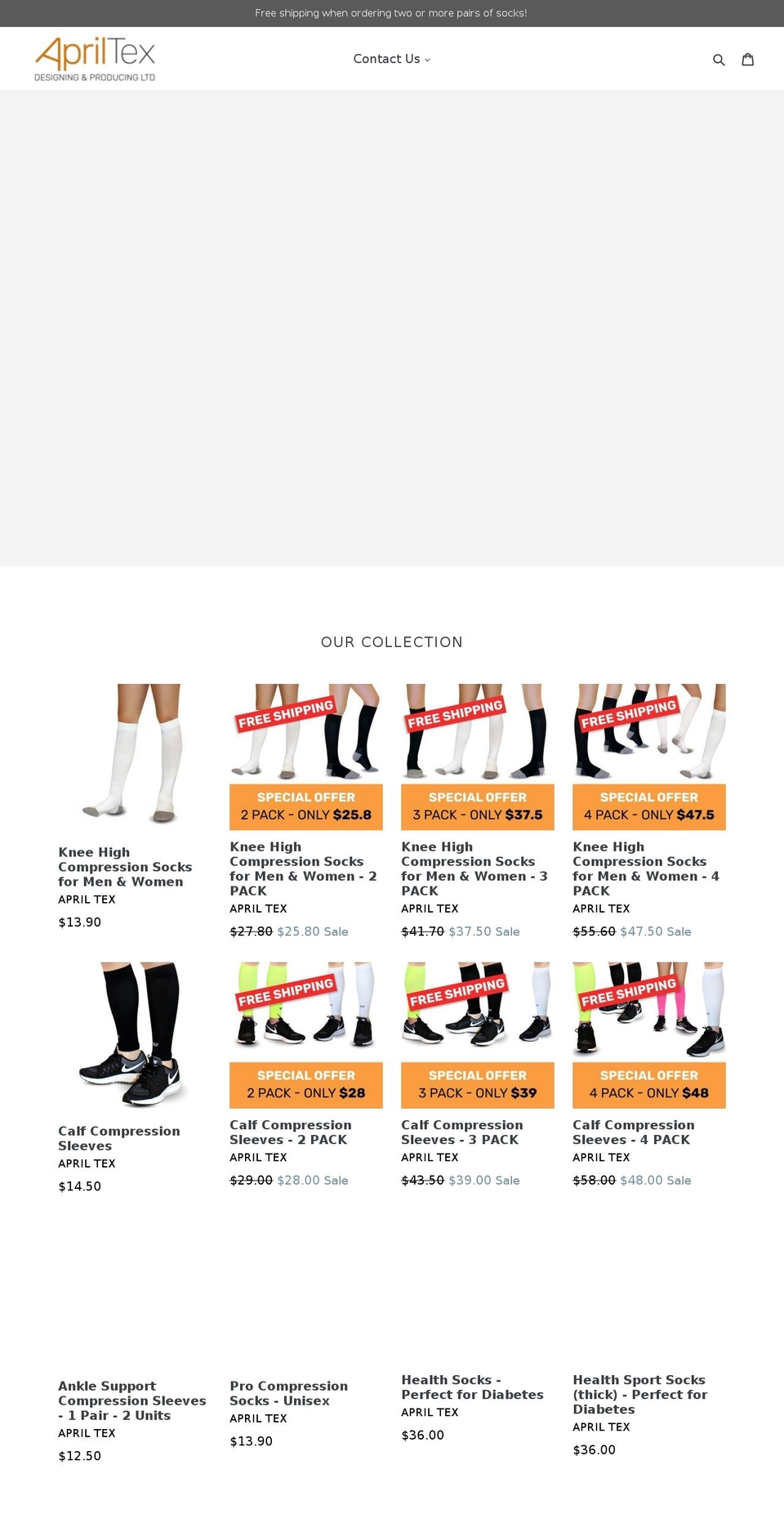 apriltex.com shopify website screenshot