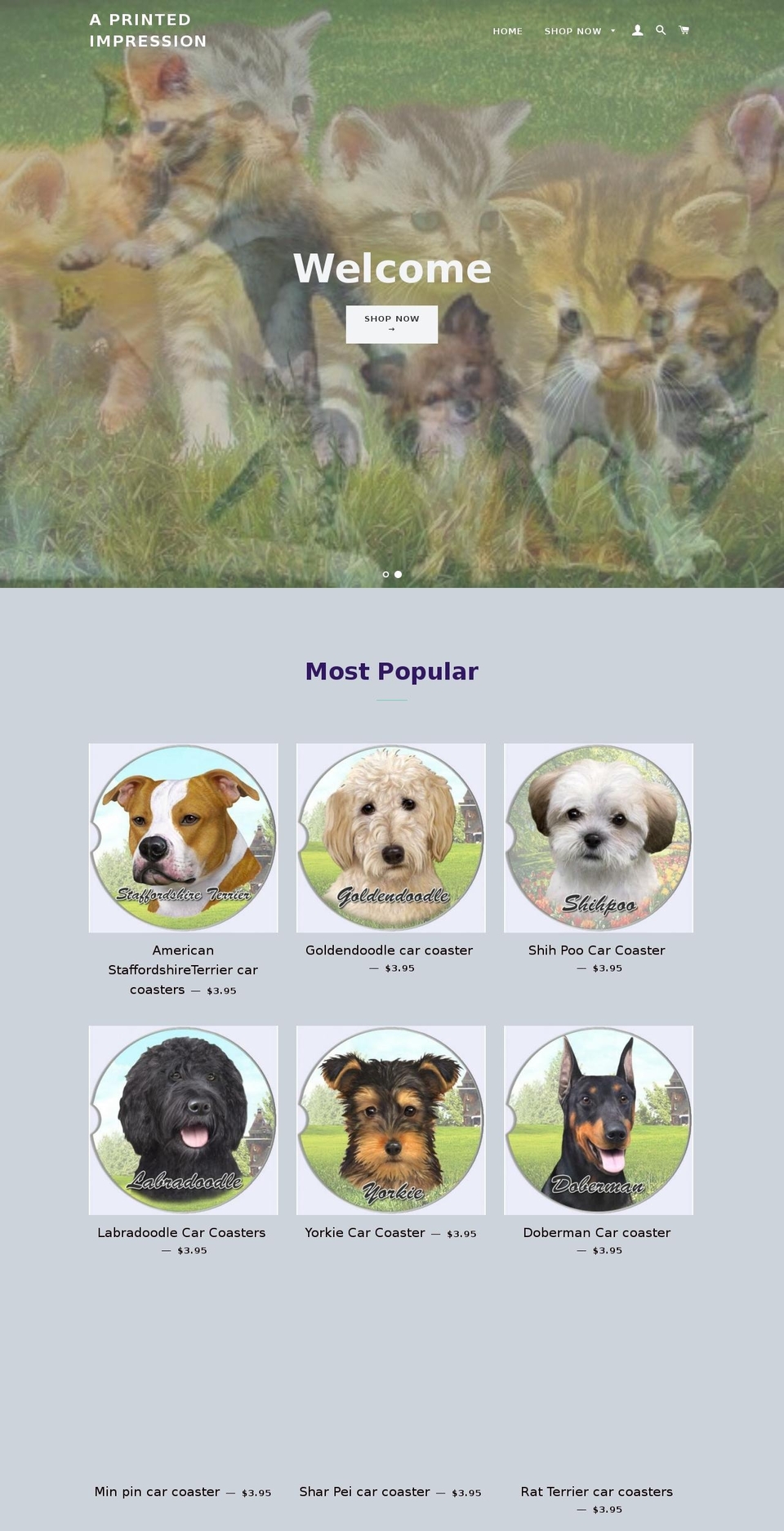 aprintedimpression.com shopify website screenshot