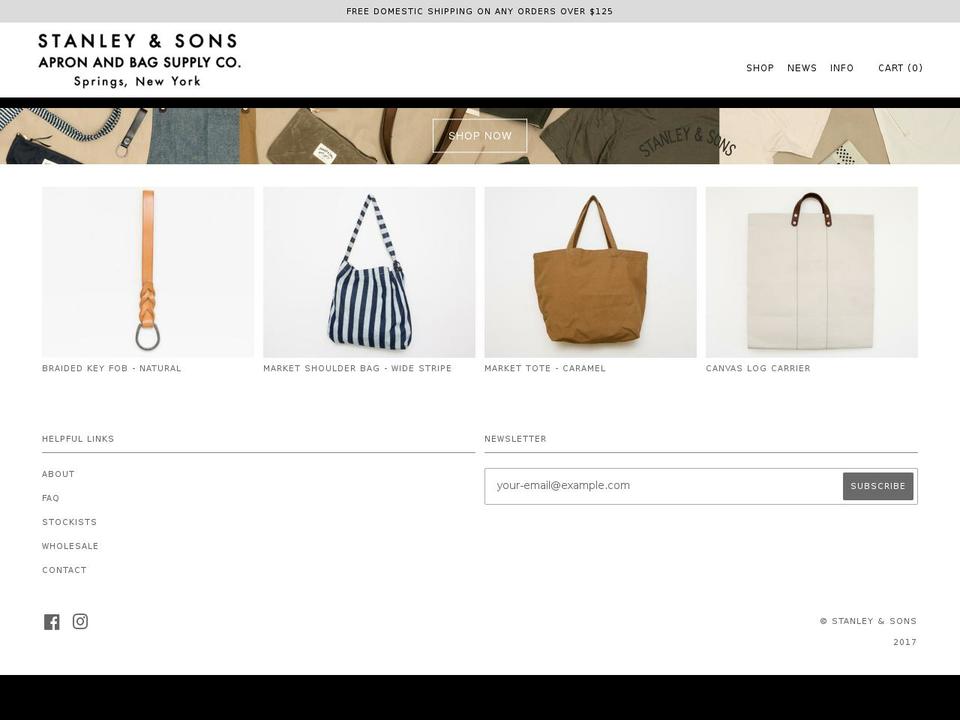apronandbag.com shopify website screenshot