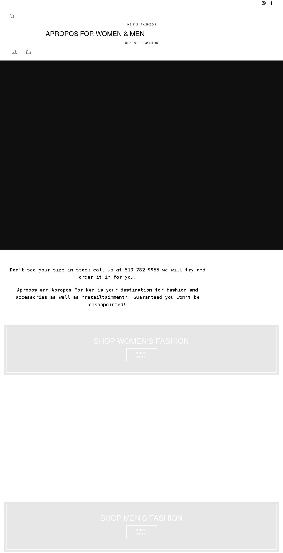 aproposandaproposformen.com — Shopify storefront screenshot
