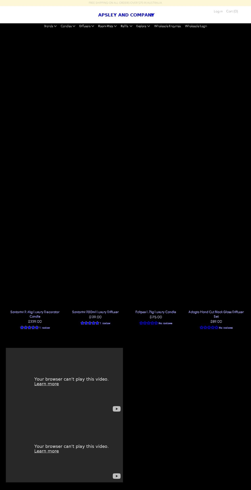 apsleyaustralia.com shopify website screenshot