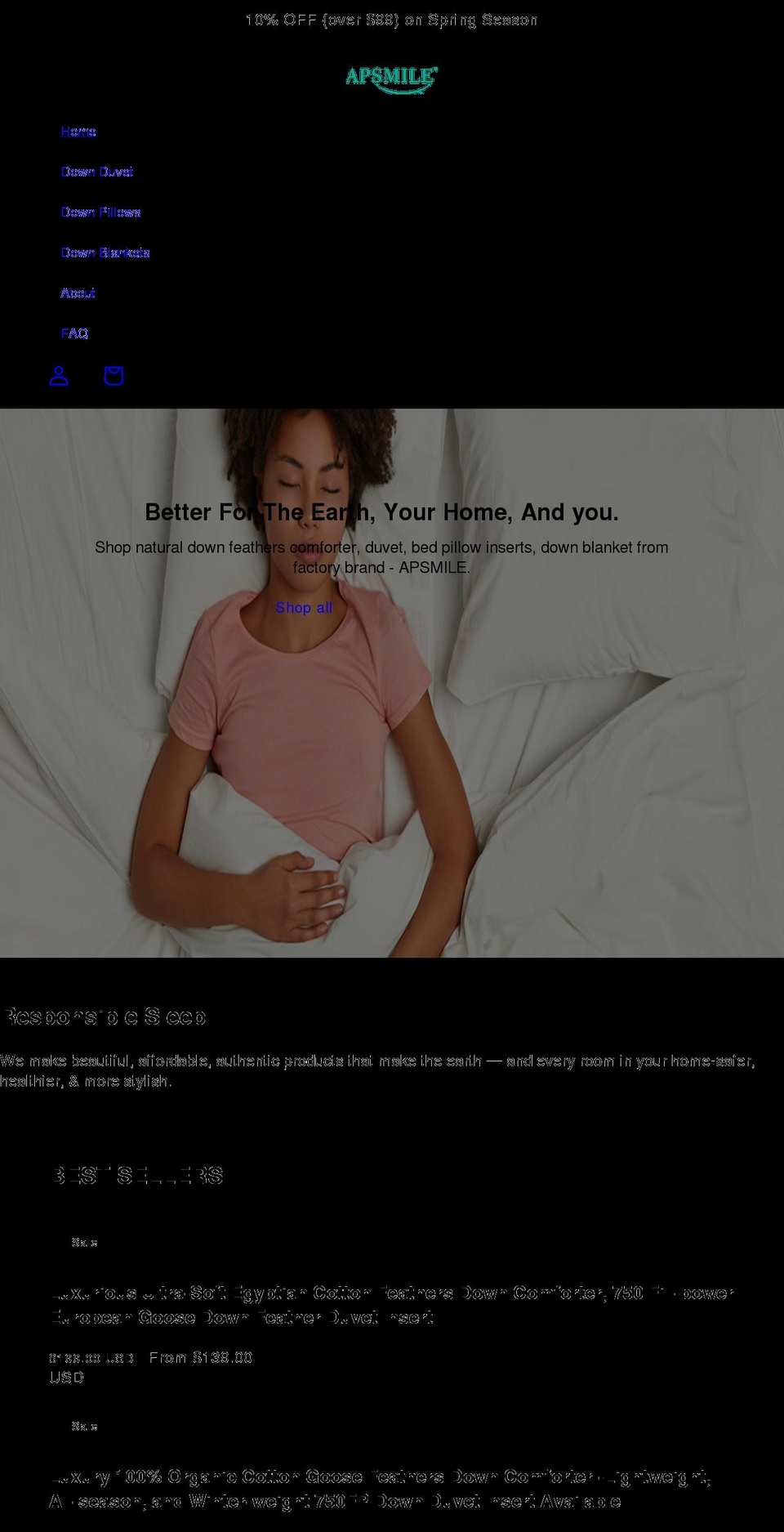 apsmilehome.com shopify website screenshot