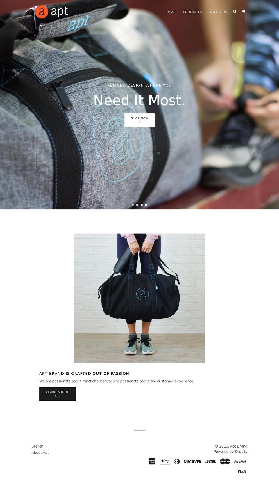 apt-brand.com — Shopify storefront screenshot