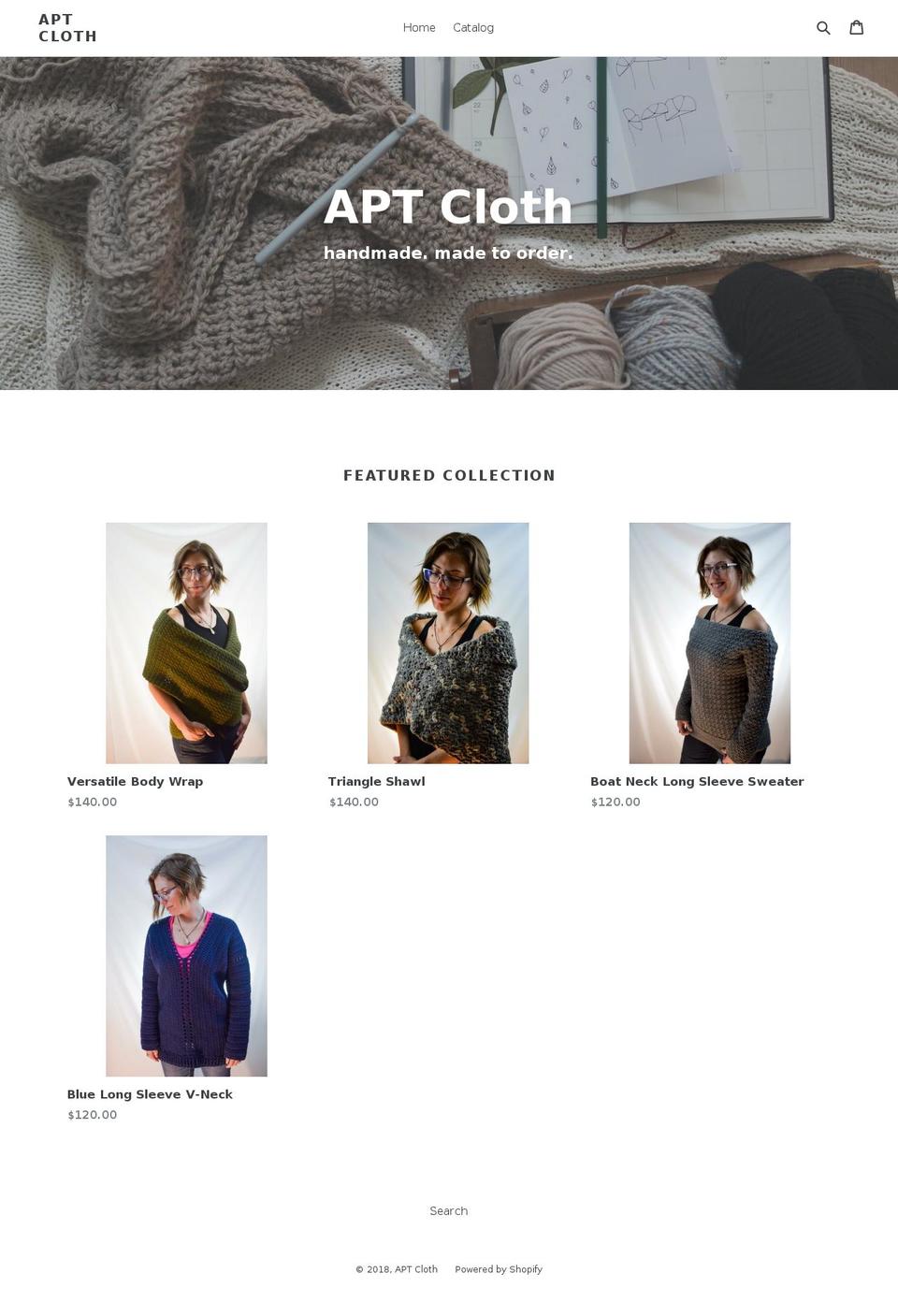 aptclothes.com — Shopify storefront screenshot