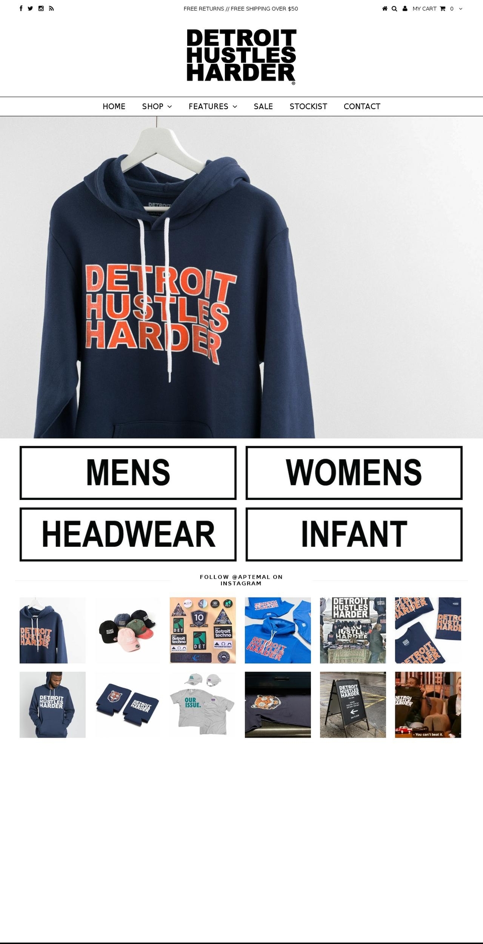 aptemalclothing.com shopify website screenshot