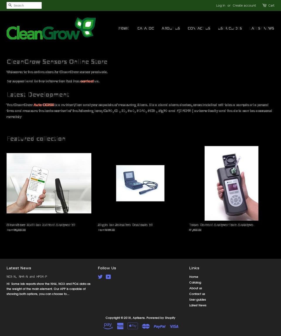 aptisens.com — Shopify storefront screenshot