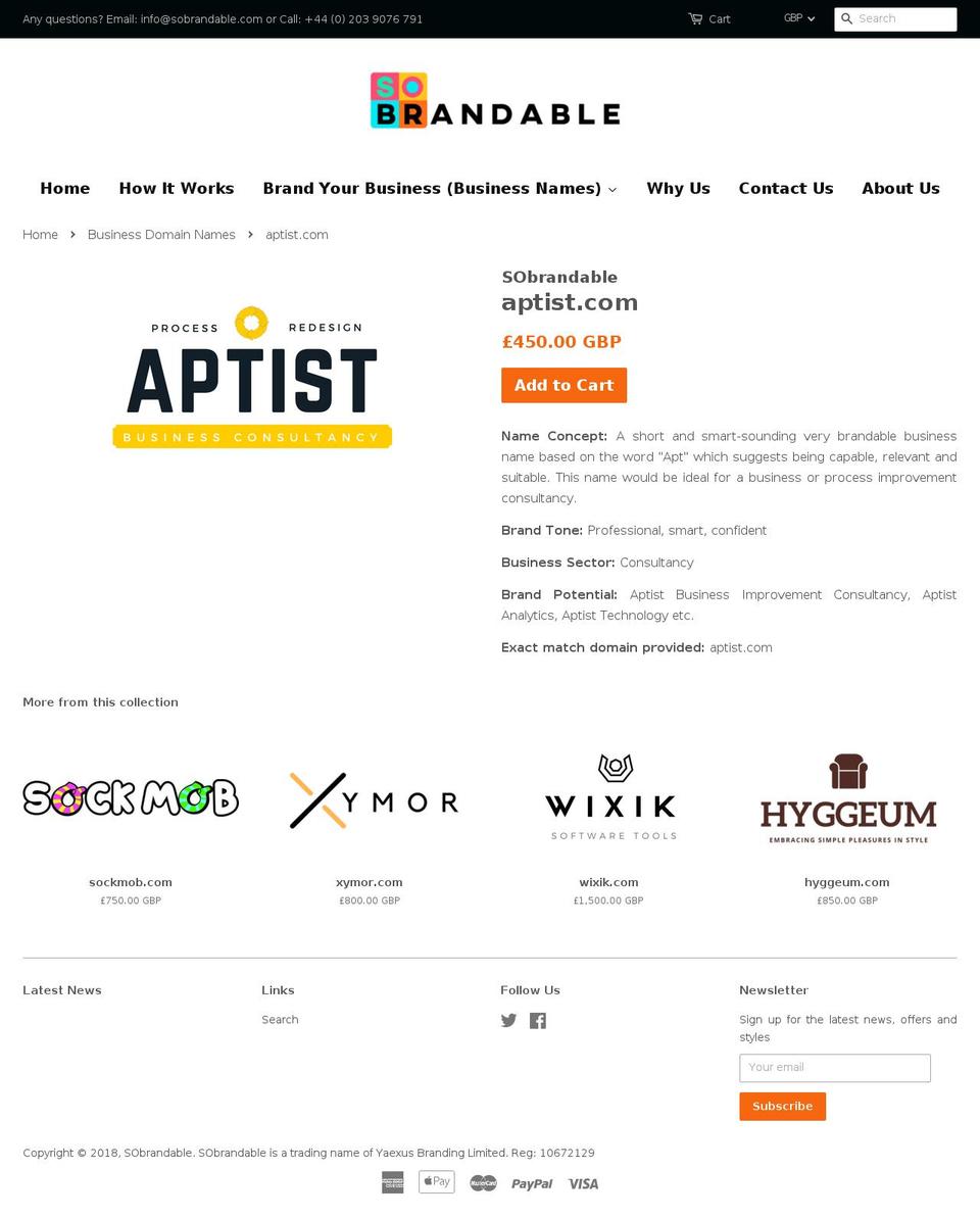 aptist.com shopify website screenshot