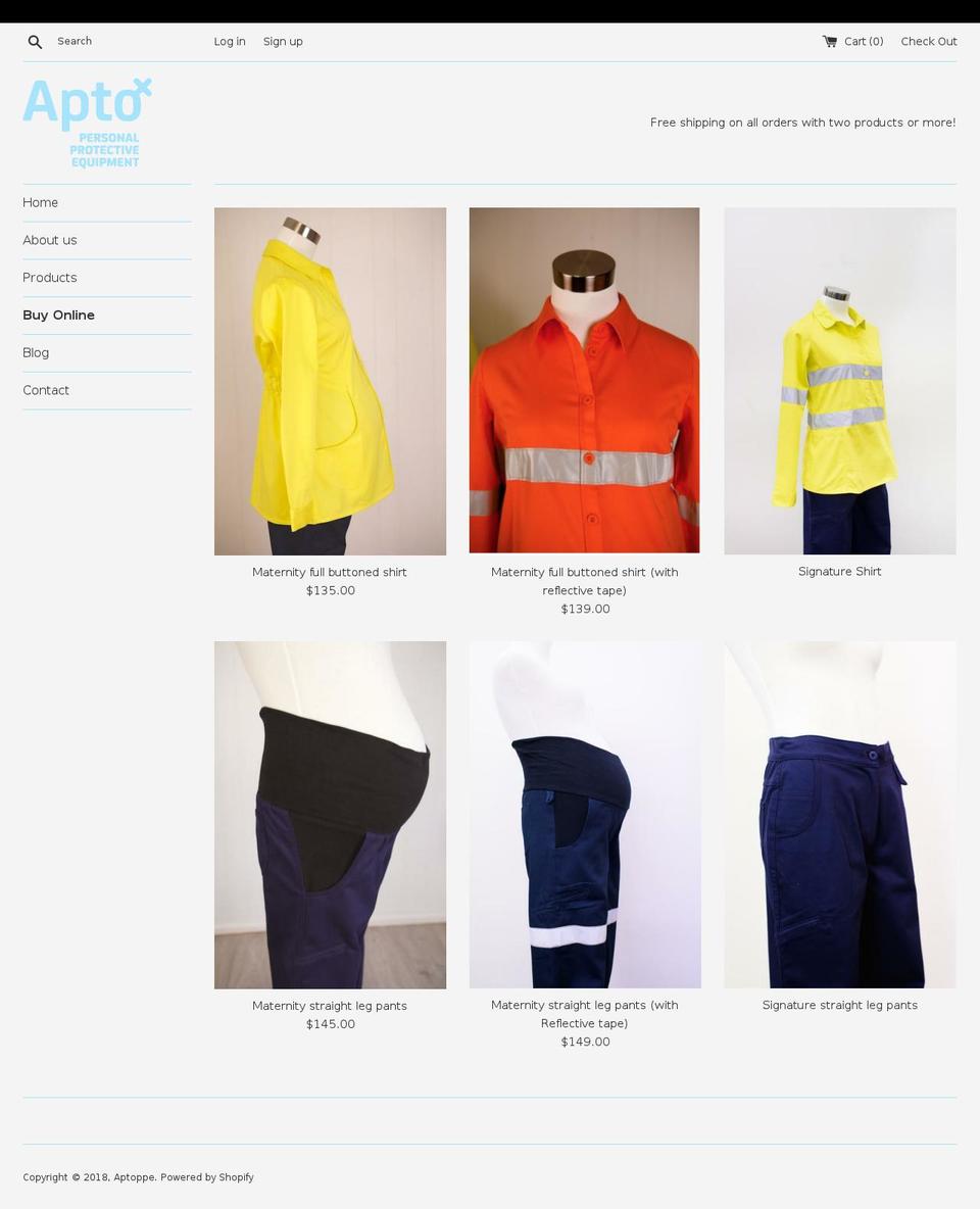 aptoppestore.com.au shopify website screenshot
