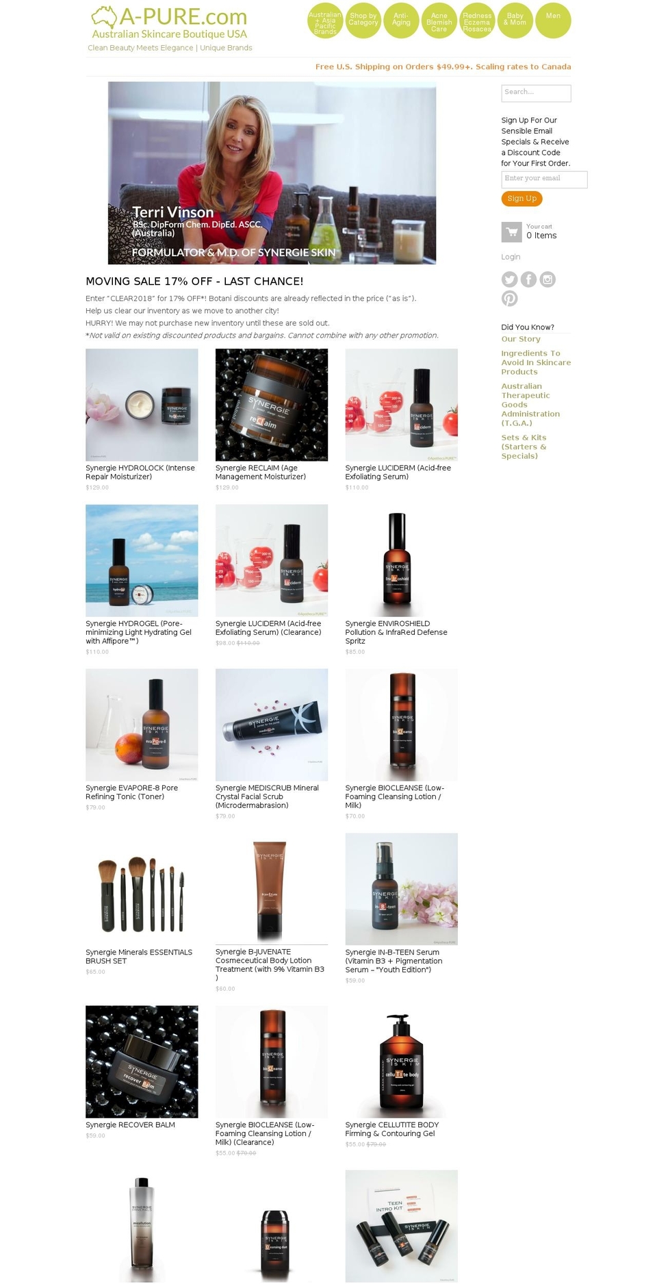 apureworld.com — Shopify storefront screenshot
