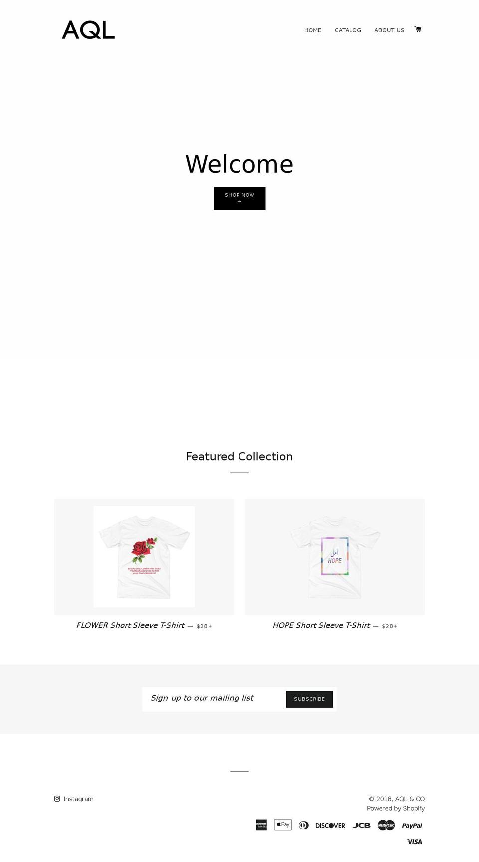 aqlco.com — Shopify storefront screenshot