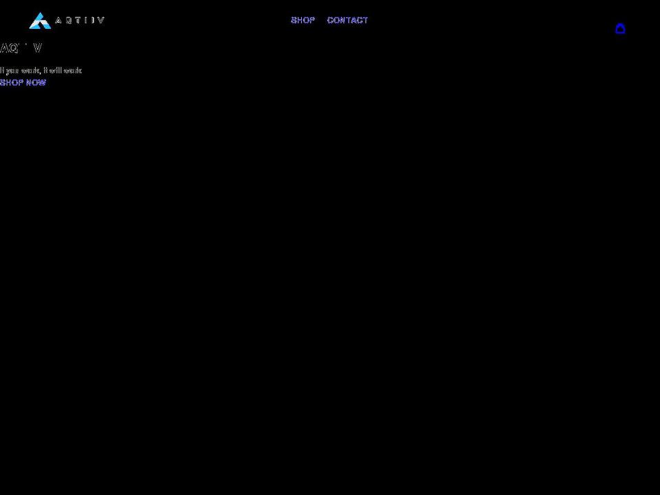 aqtiiv.com shopify website screenshot