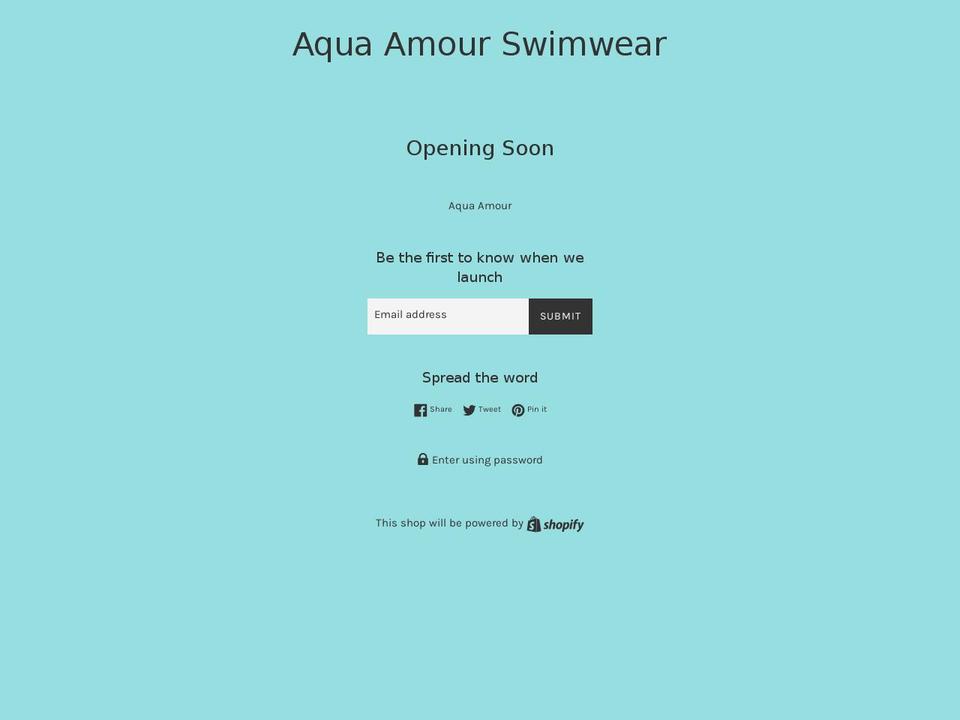 aqua-amour.com — Shopify storefront screenshot