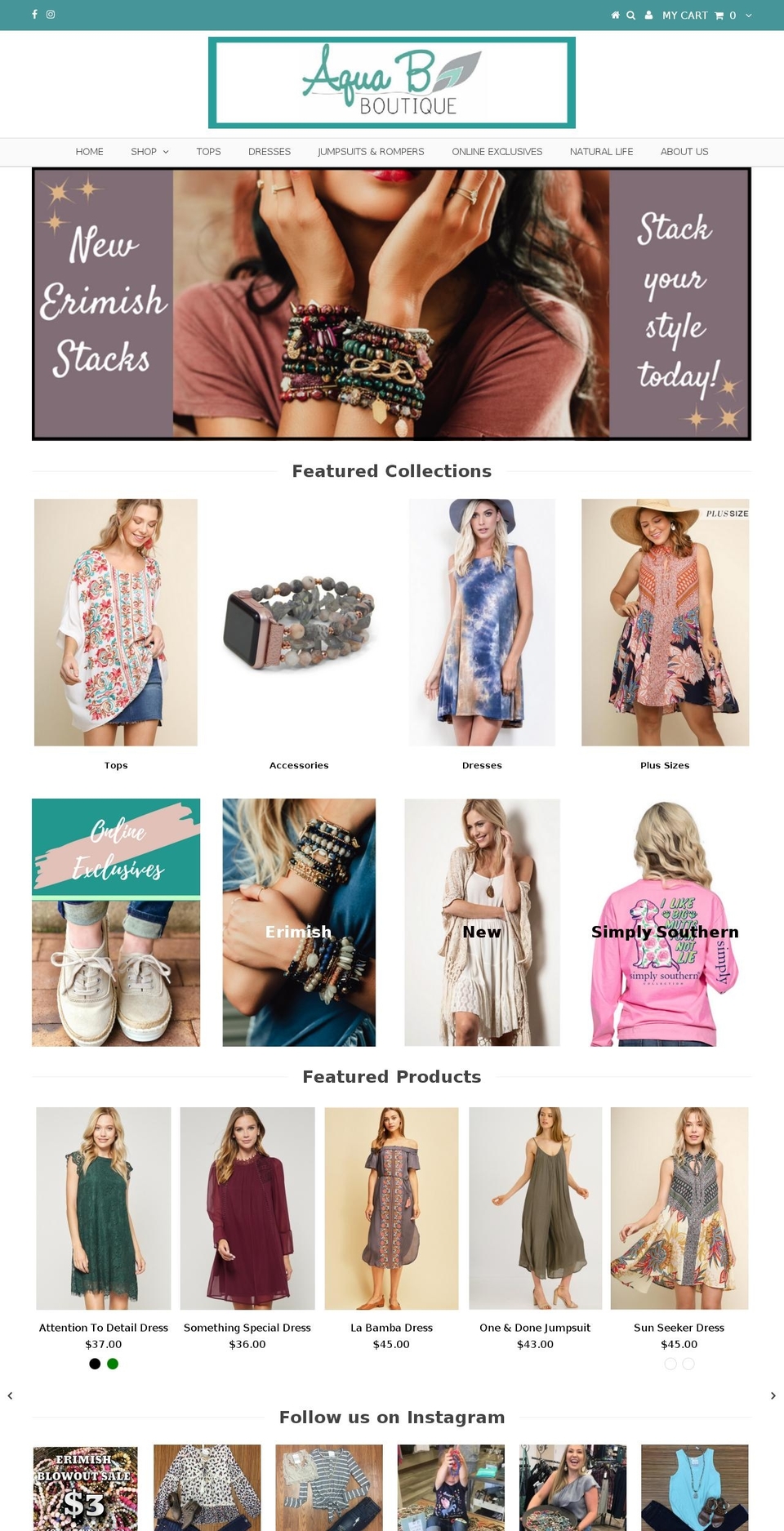 aqua-b-boutique.myshopify.com shopify website screenshot