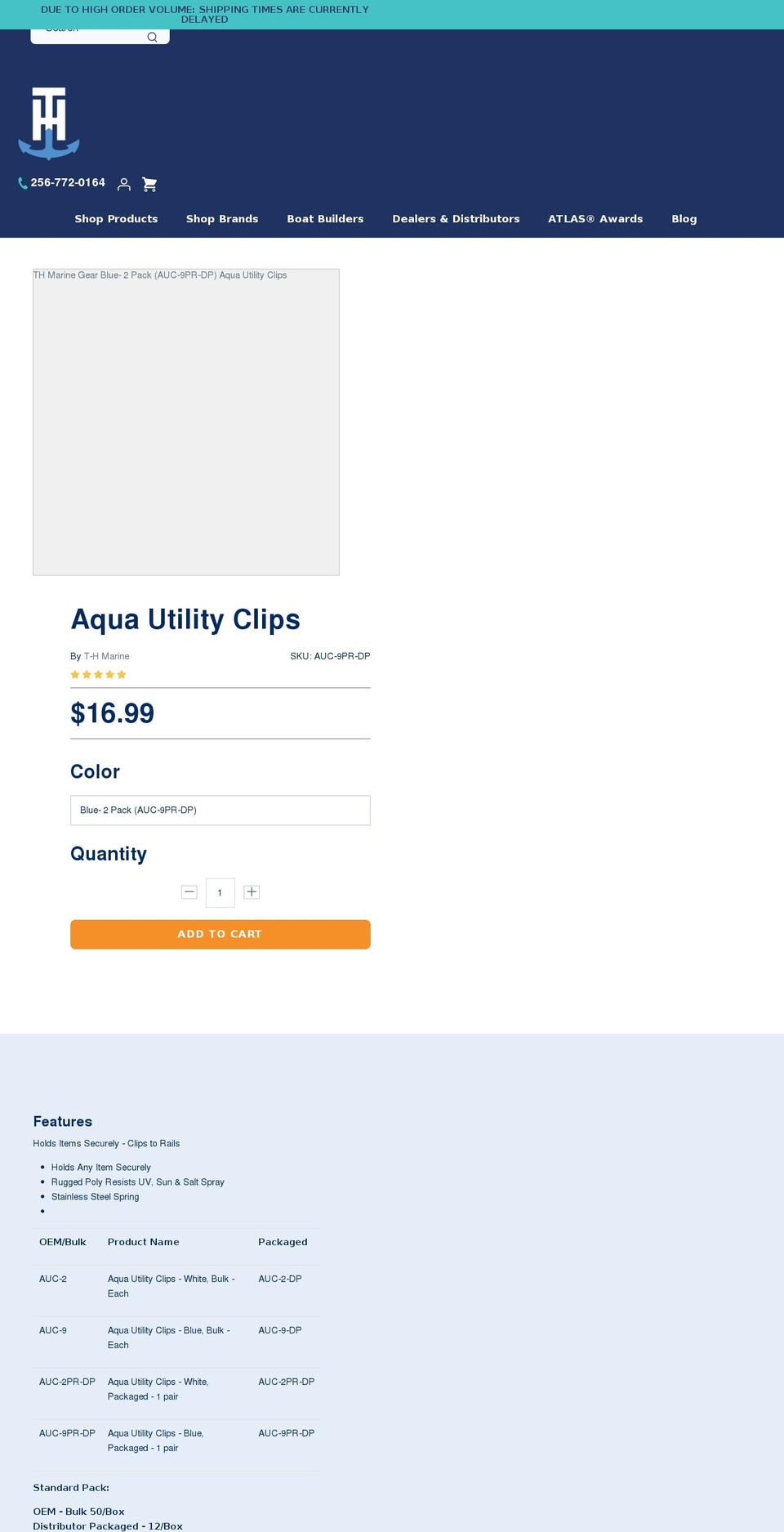 aqua-clips.com — Shopify storefront screenshot