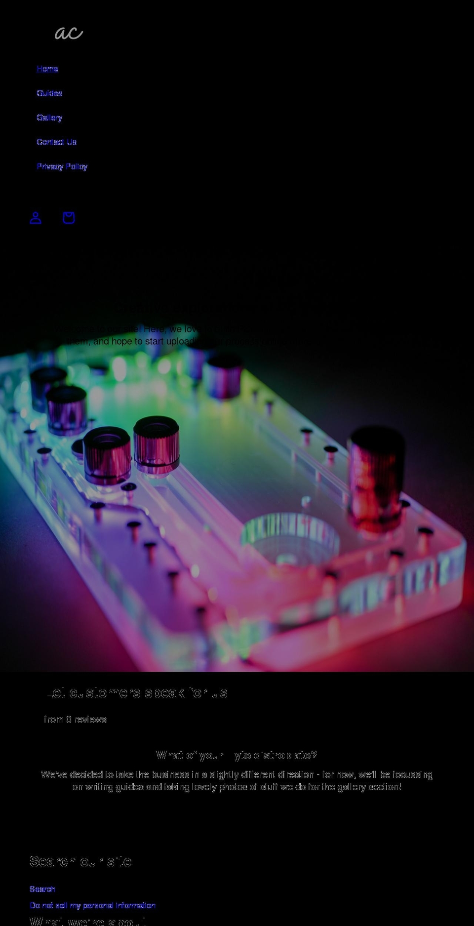 aqua-customs.com shopify website screenshot