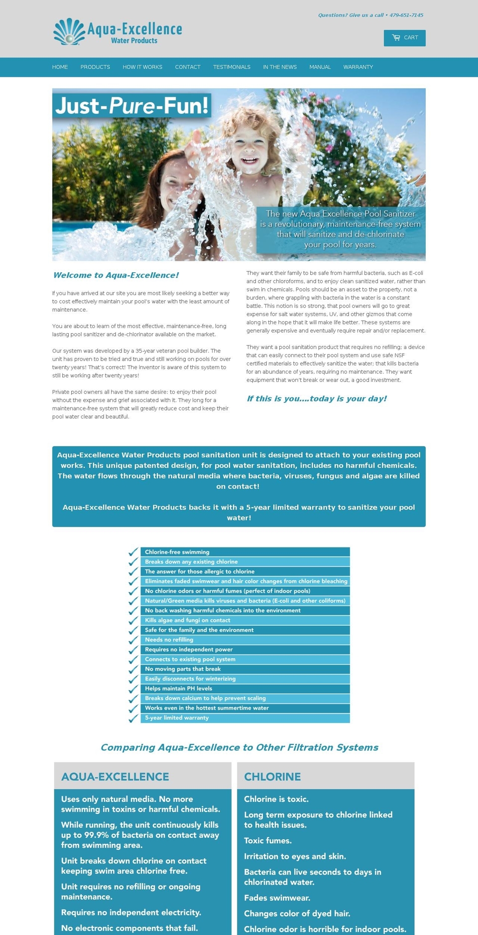 aqua-excellence.com — Shopify storefront screenshot