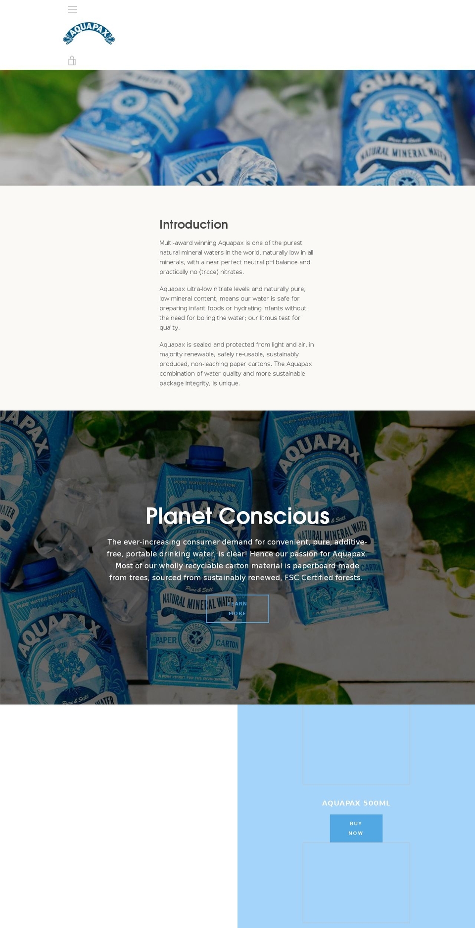 aqua-pax.com — Shopify storefront screenshot