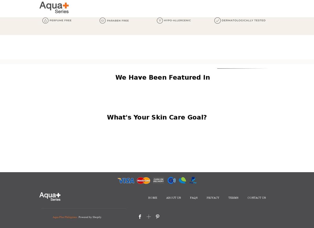 aqua-plus-philippines.myshopify.com shopify website screenshot