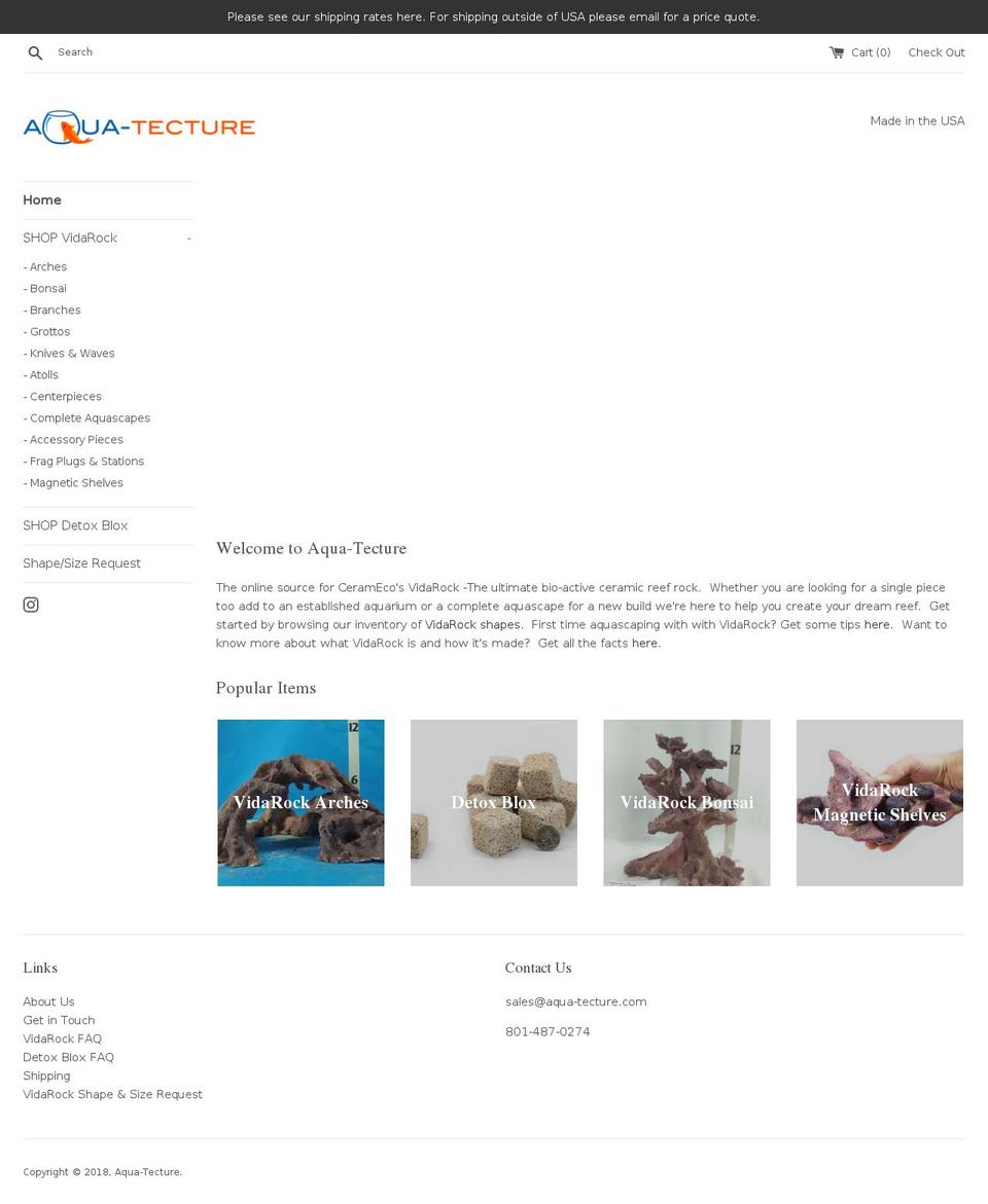 aqua-tecture.com — Shopify storefront screenshot