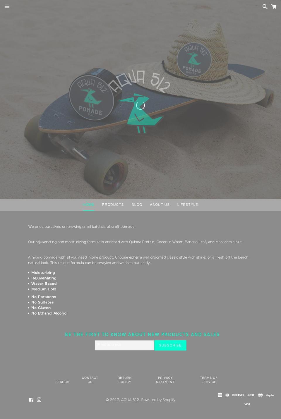 aqua512.com shopify website screenshot