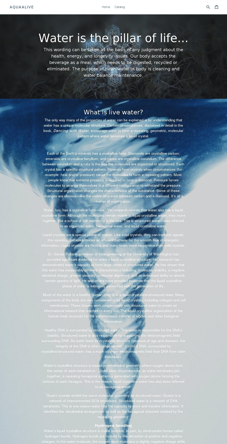 aquaalive.com shopify website screenshot