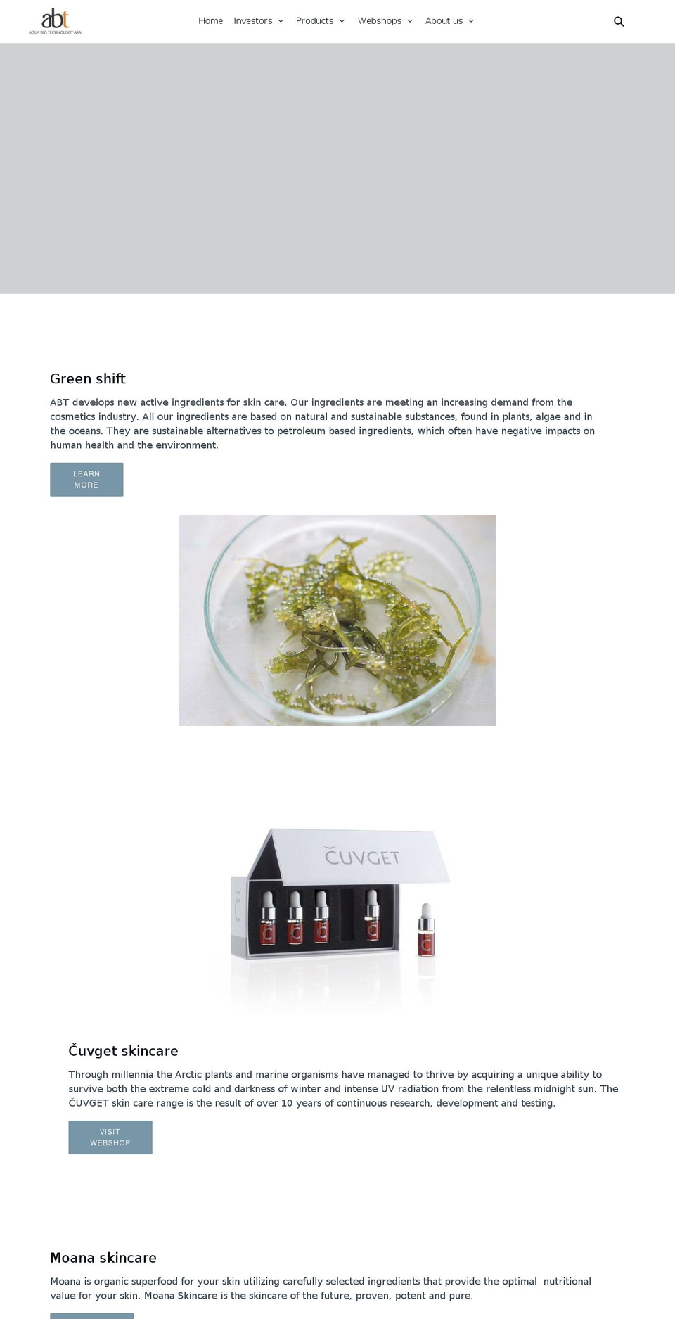 aquabeautine.com — Shopify storefront screenshot
