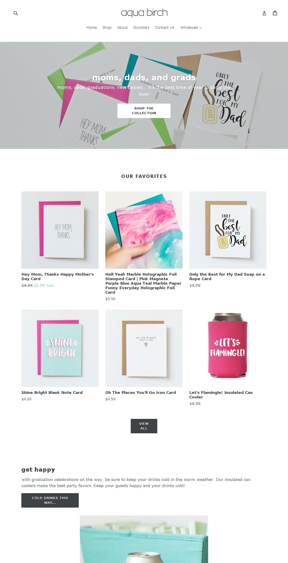 aquabirchpaper.com — Shopify storefront screenshot