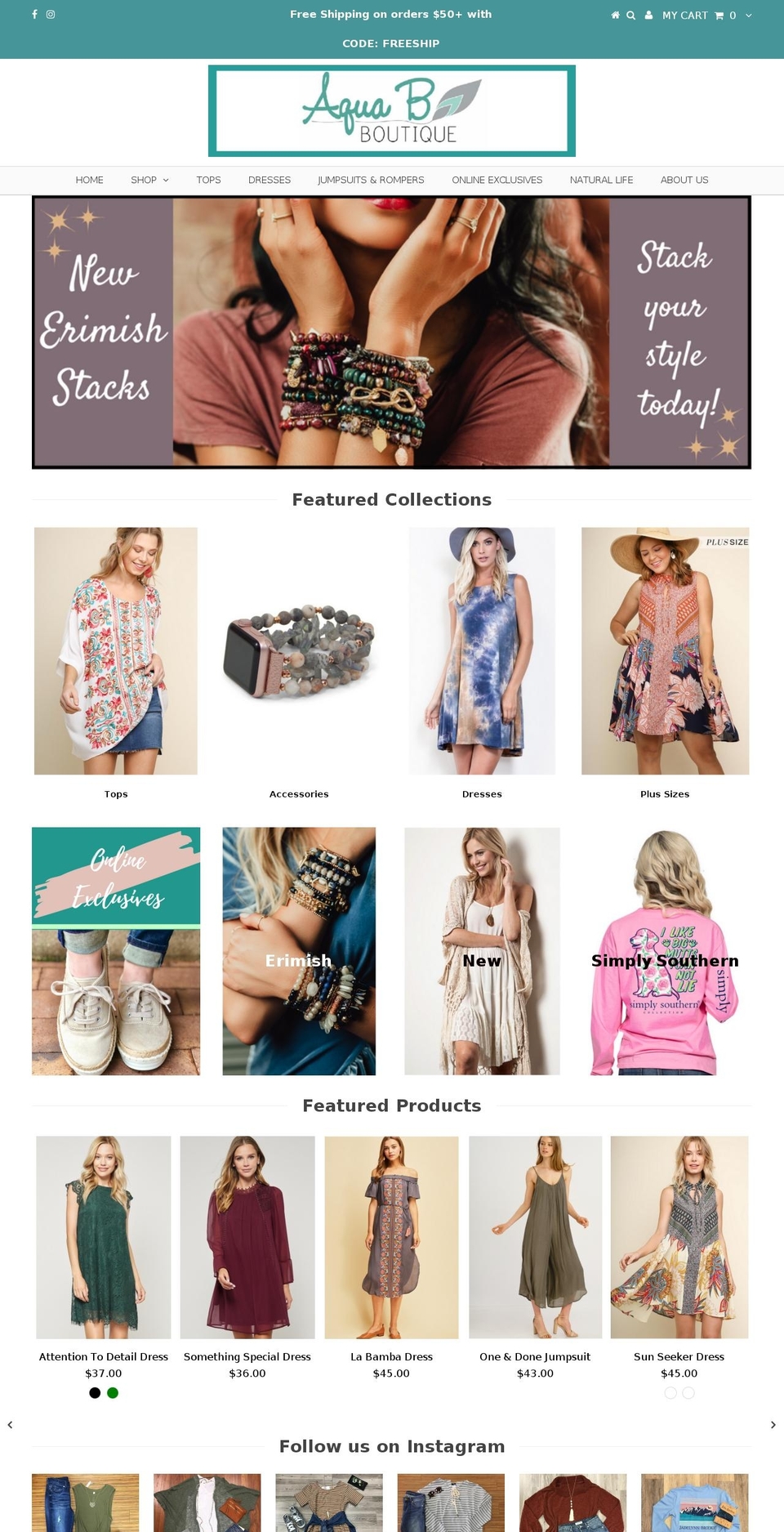 aquabonline.com — Shopify storefront screenshot