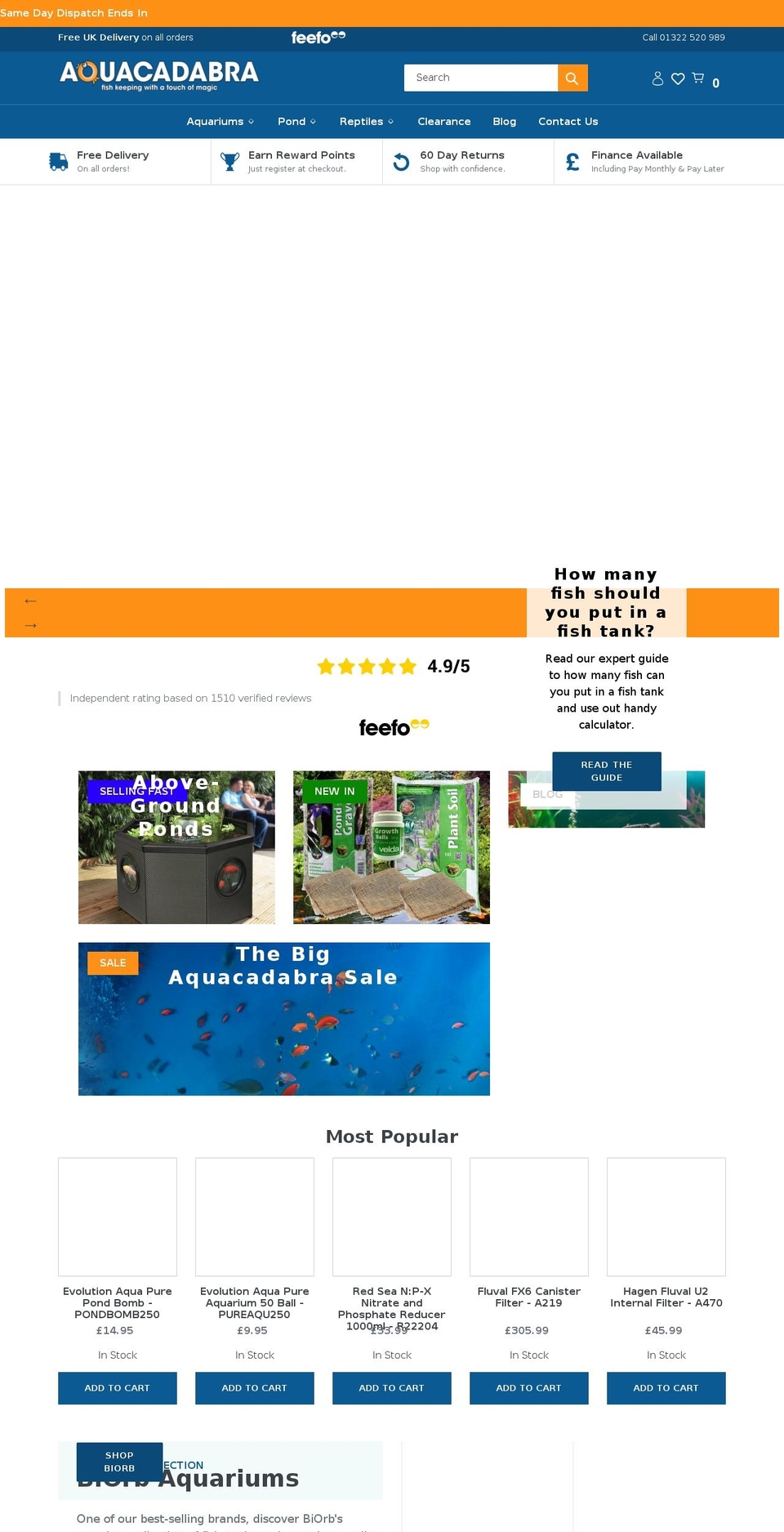 aquacadabra.com shopify website screenshot