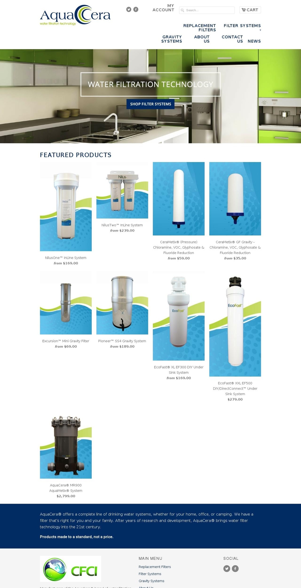 aquaceradirect.com shopify website screenshot