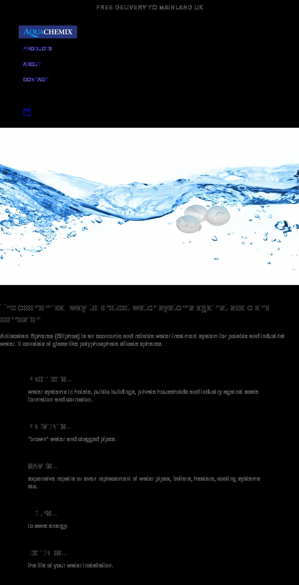 aquachemix.com shopify website screenshot