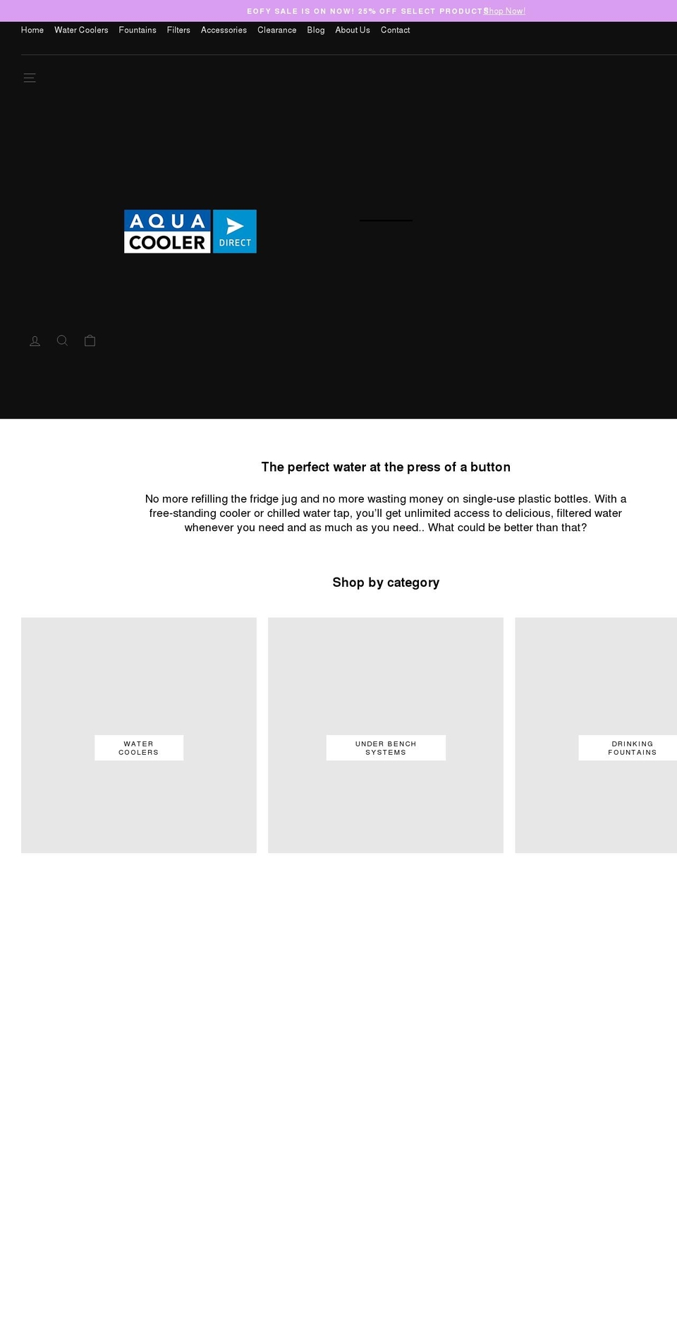 aquacoolerdirect.com.au shopify website screenshot