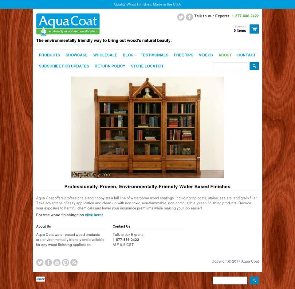 aquacote.net shopify website screenshot