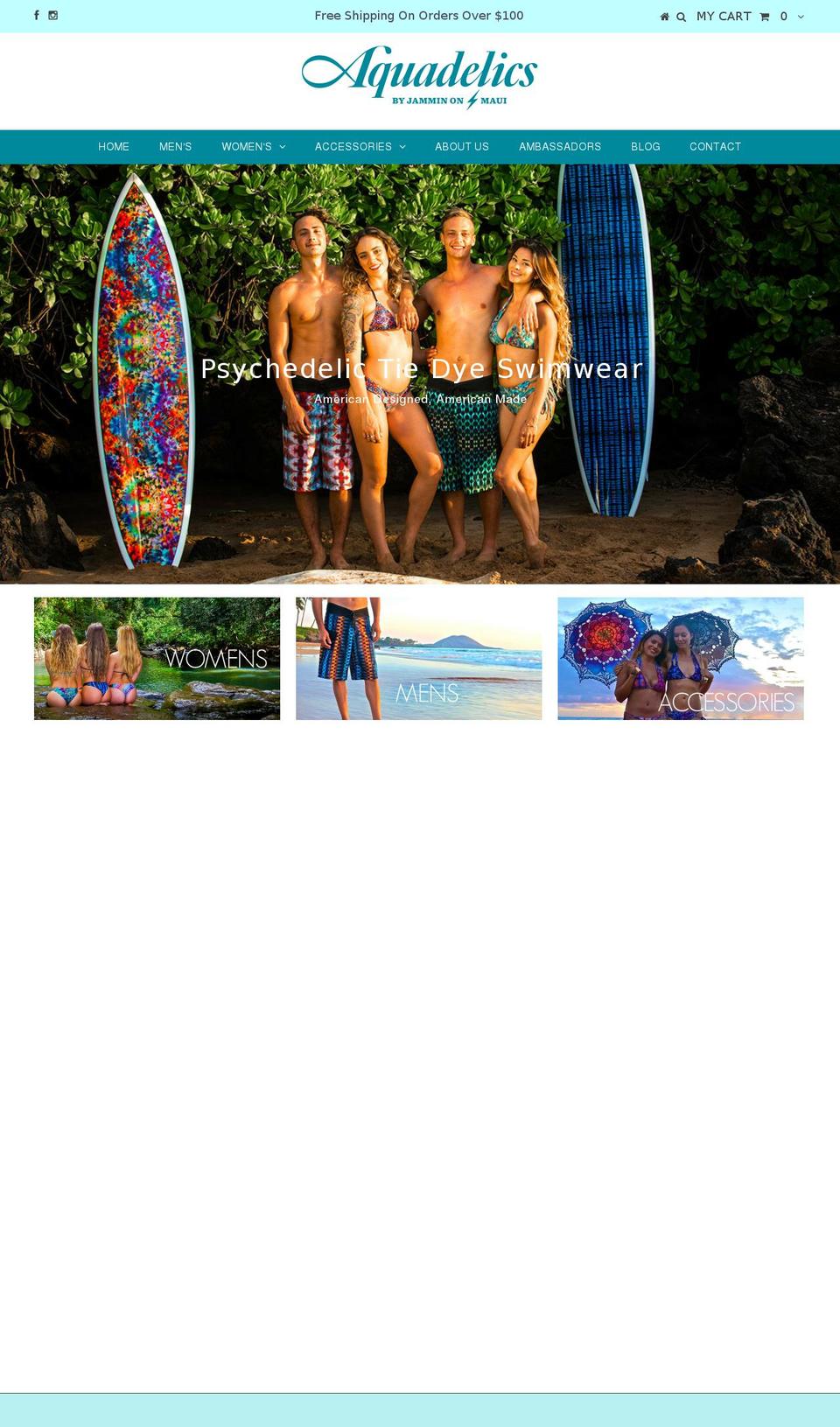 aquadelicswimwear.com shopify website screenshot