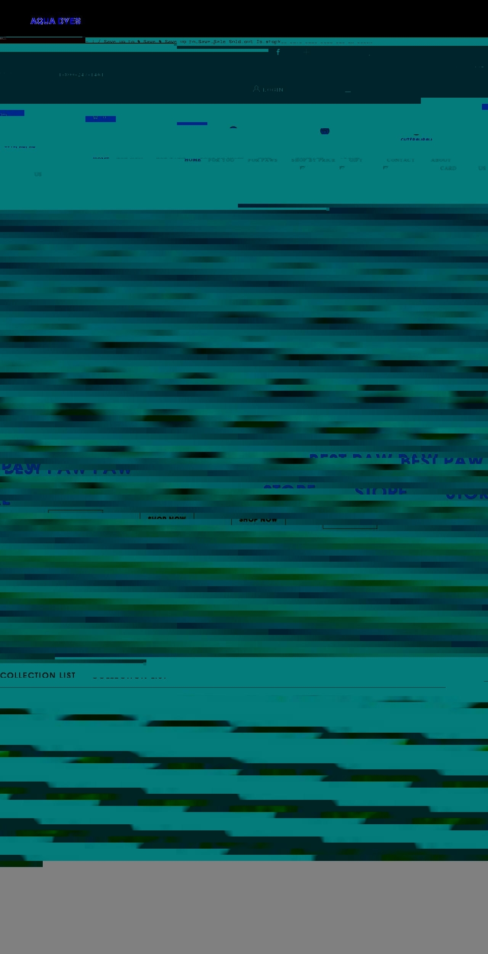 aquadyes.com shopify website screenshot