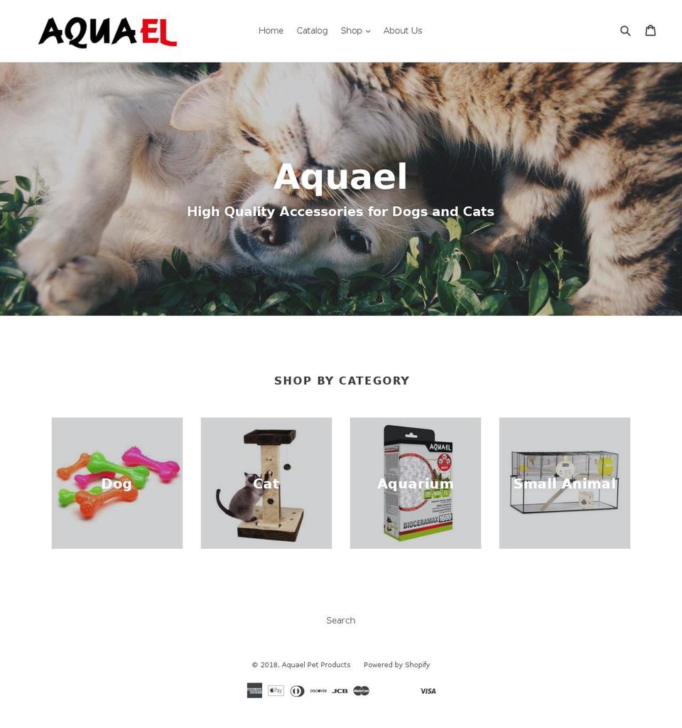 aquaelpetproducts.com shopify website screenshot