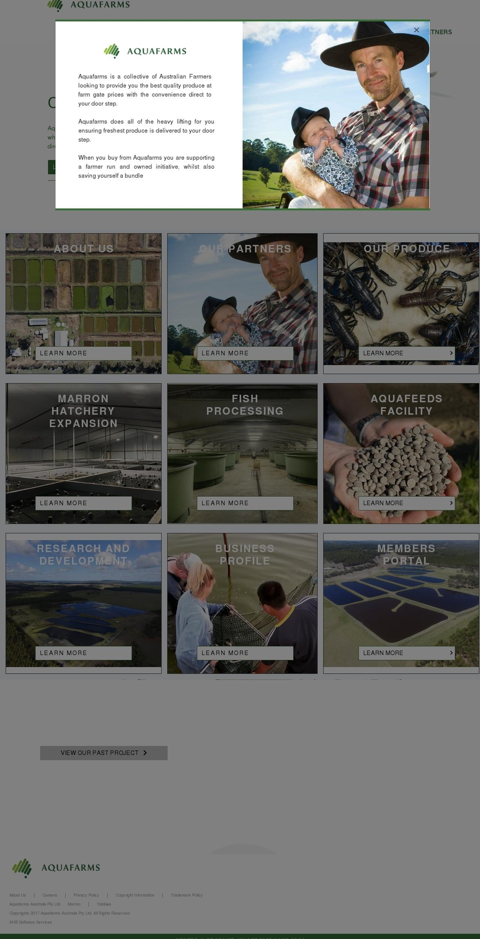 aquafarms.com.au shopify website screenshot