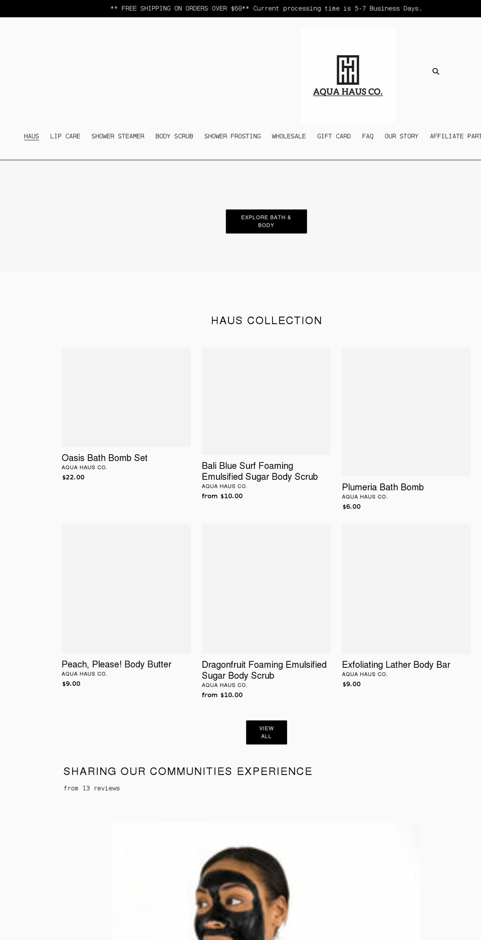 aquahausco.com shopify website screenshot