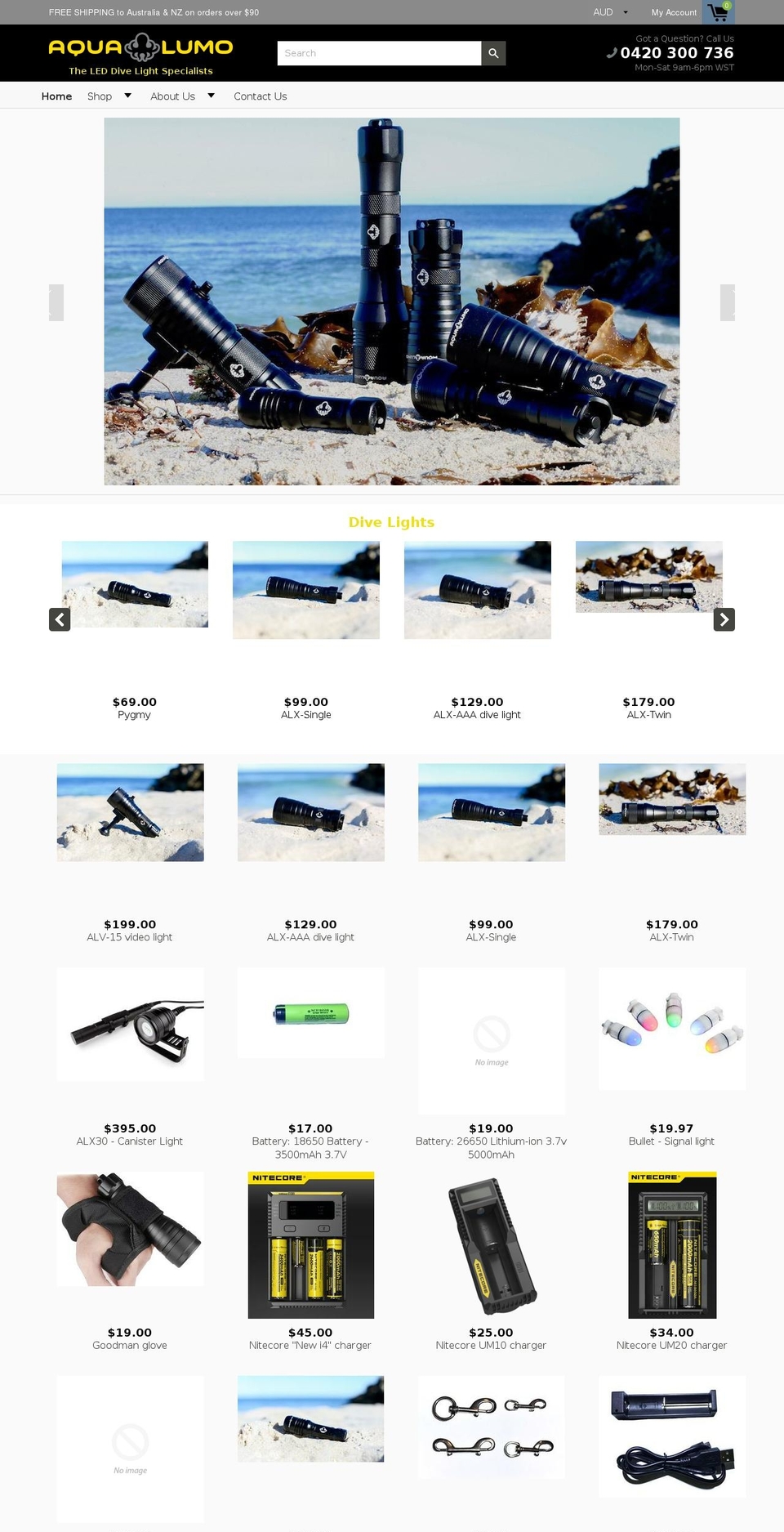 aqualumo.com shopify website screenshot