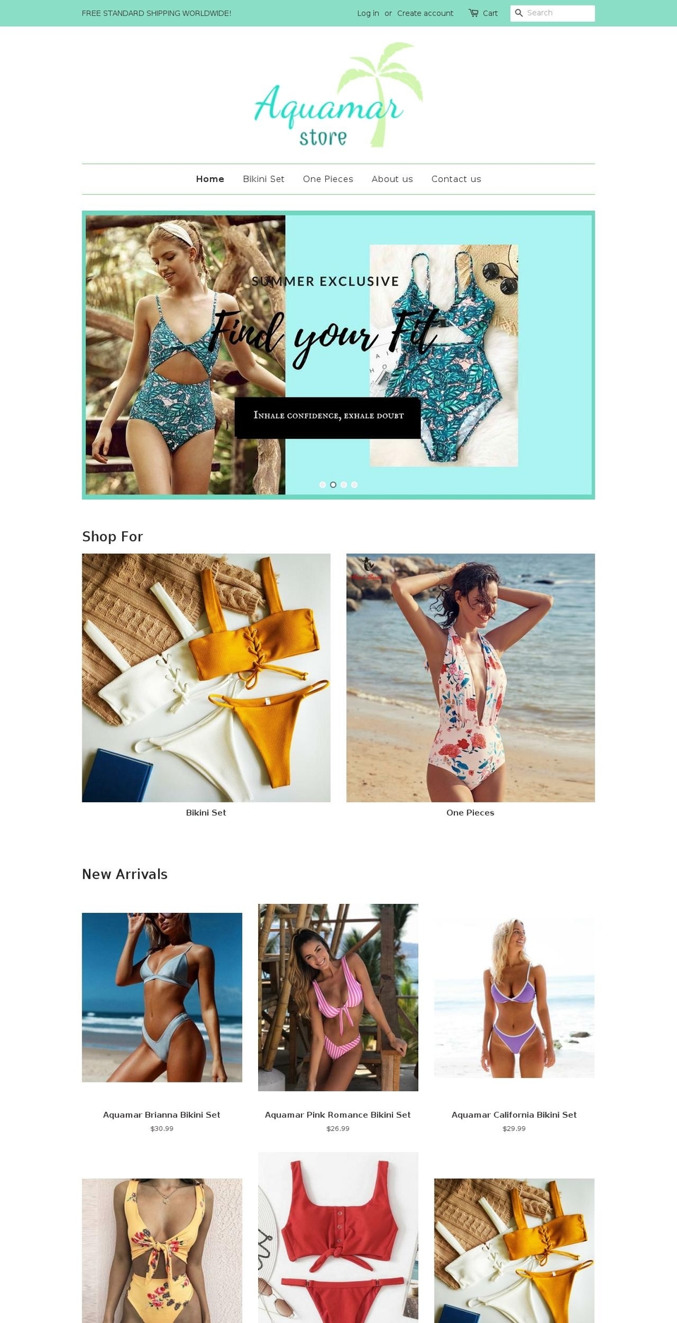 aquamarstore.com shopify website screenshot