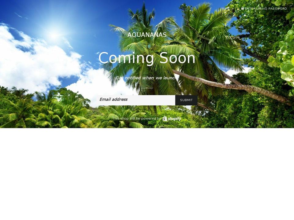 aquananas.com — Shopify storefront screenshot