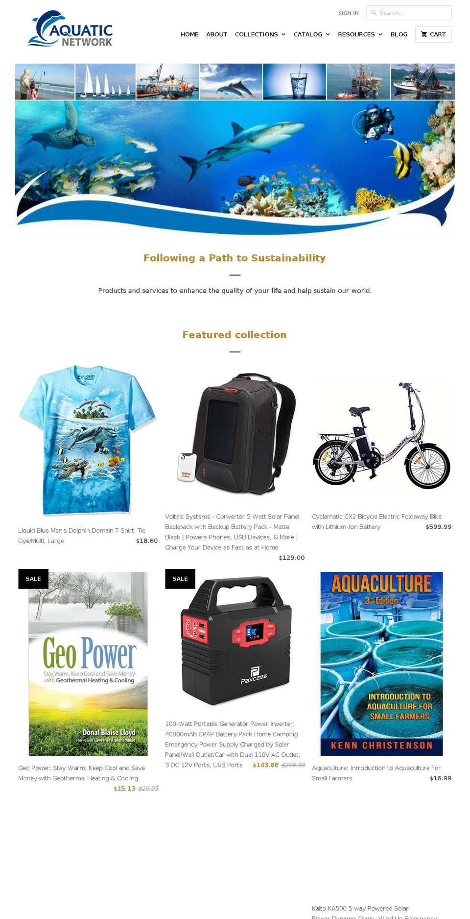 aquanetbid.com — Shopify storefront screenshot