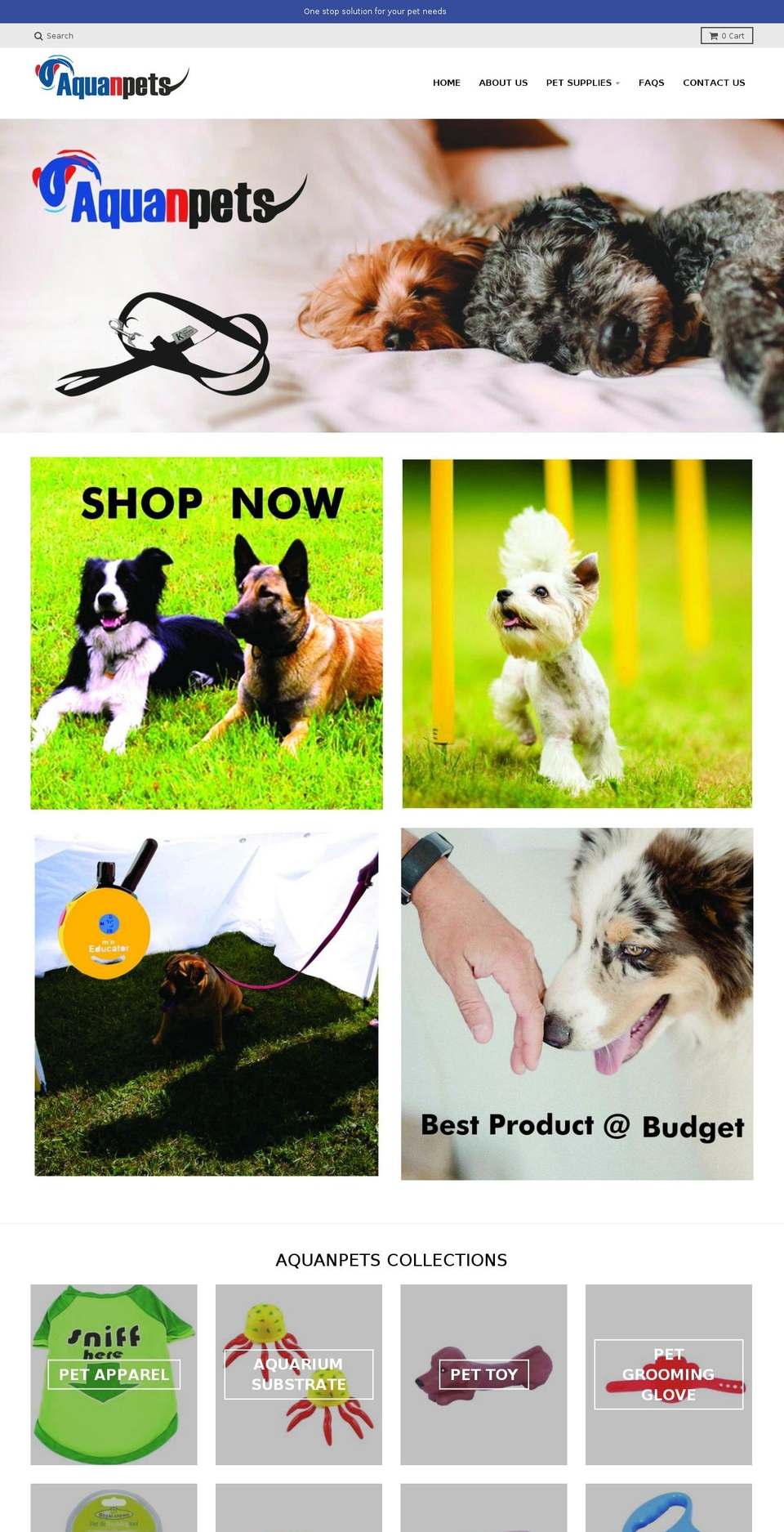 aquanpets.com — Shopify storefront screenshot