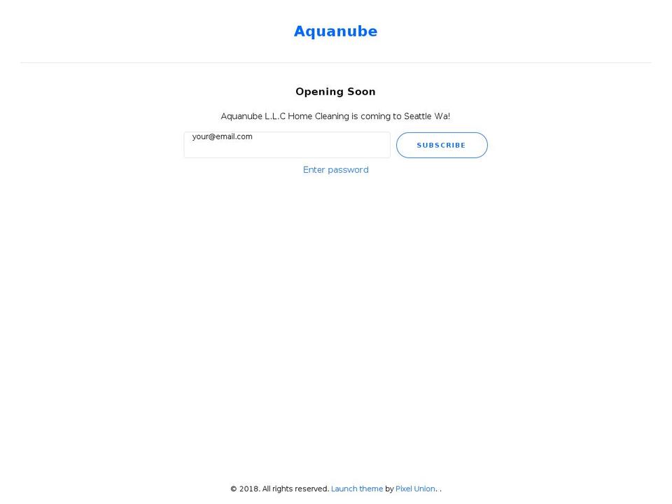 aquanube.com shopify website screenshot