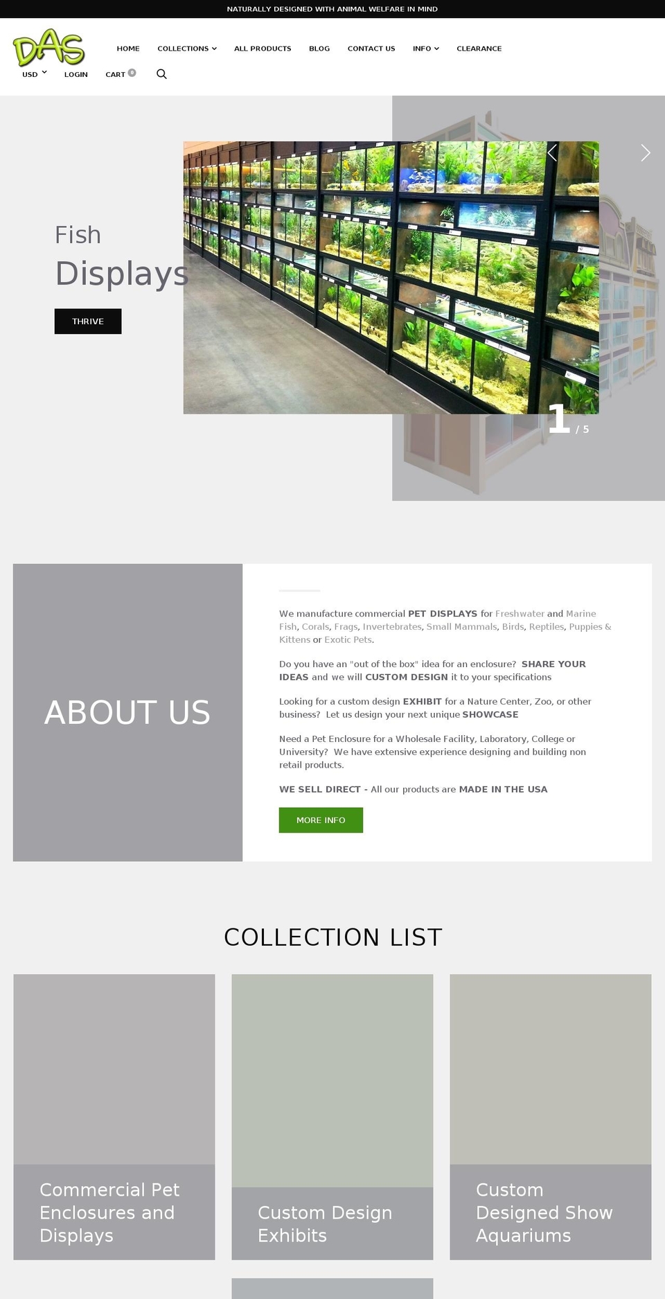 aquariums.expert shopify website screenshot