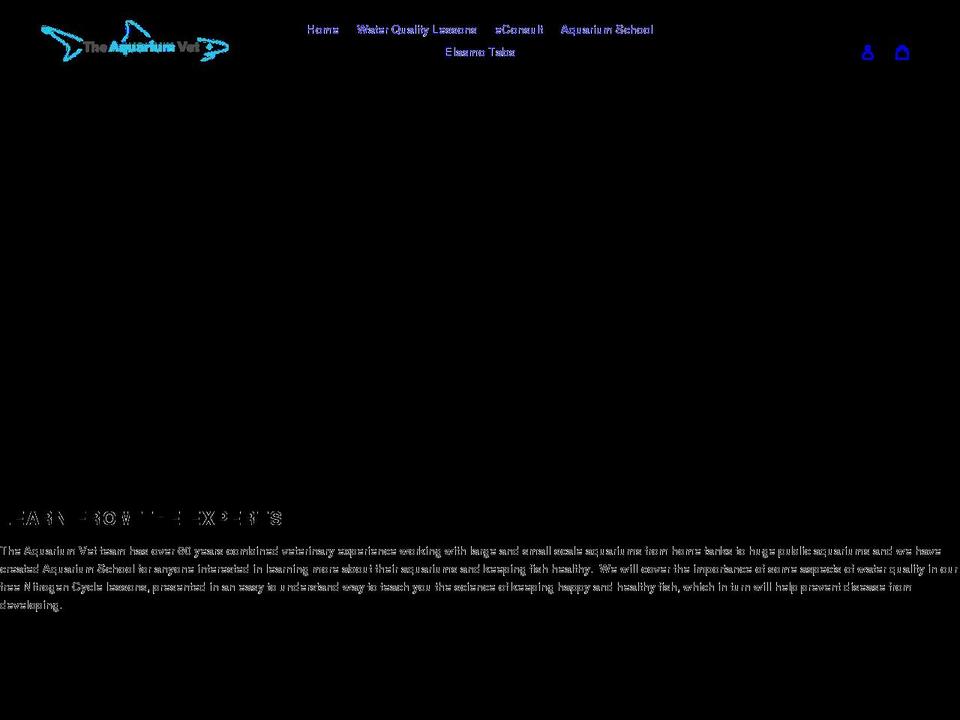aquariumschool.com shopify website screenshot