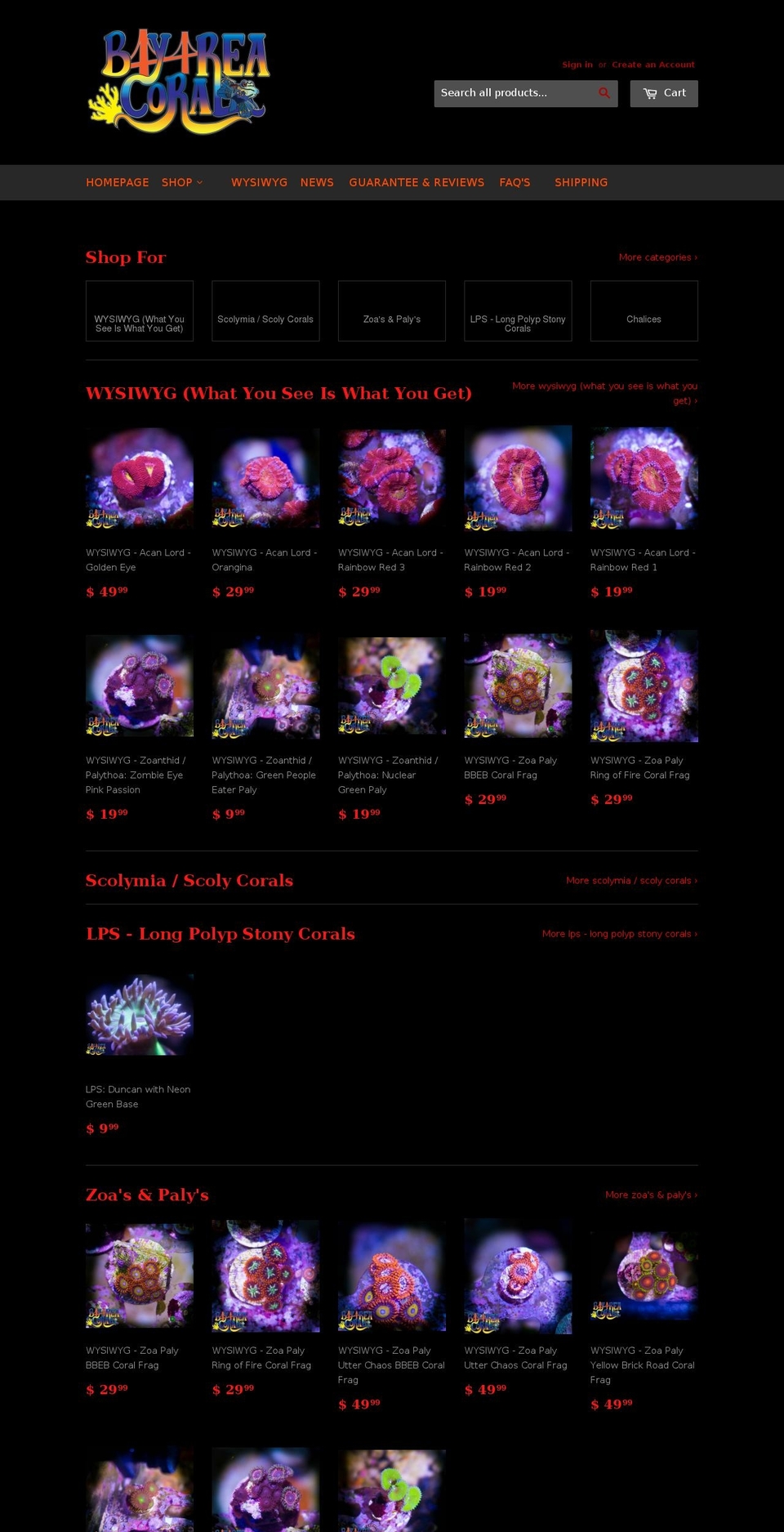 aquariumx.com shopify website screenshot